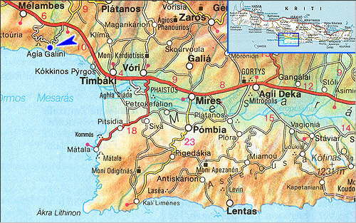 Aghia Galini: Site Map